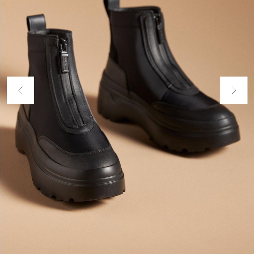 NWT Hunter Explorer Zip Ankle Flatform Boots
